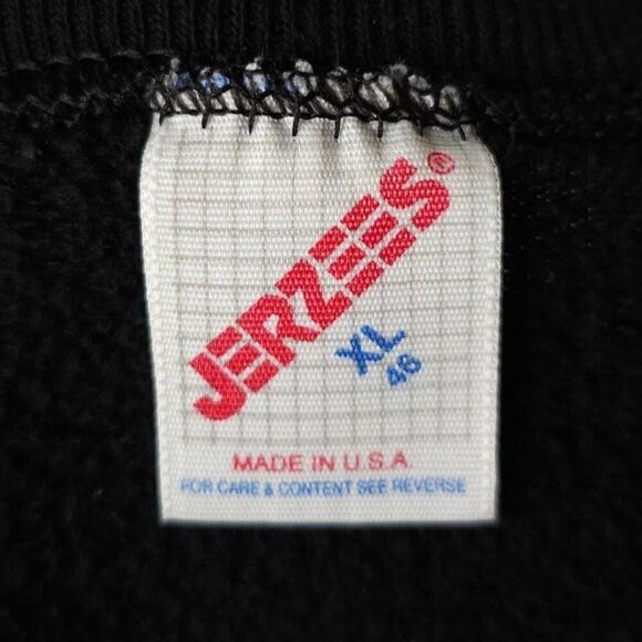 Vintage Equestrian Sweatshirt Mens Size Large Black 80s Horses Dressage USA - Picture 4 of 5